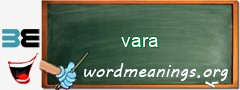 WordMeaning blackboard for vara